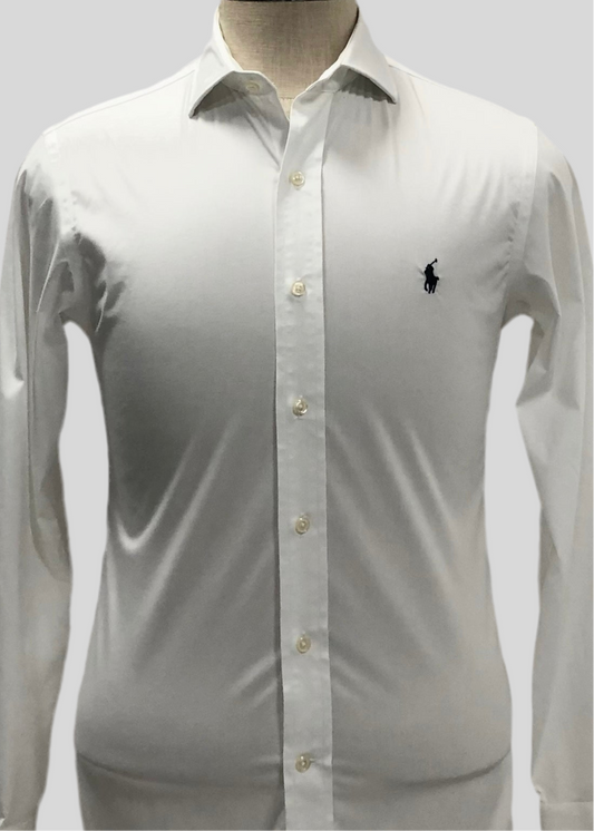 Camisa de botones Polo Ralph Lauren 🏇🏼  en color blanco Talla M Entalle Slim Fit (ver descripción)