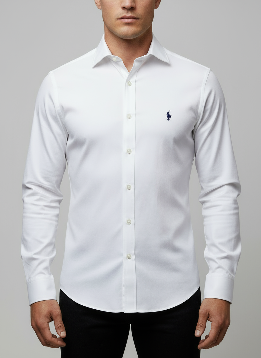 Camisa de botones Polo Ralph Lauren 🏇🏼  en color blanco Talla S Entalle Slim Fit (ver descripción)