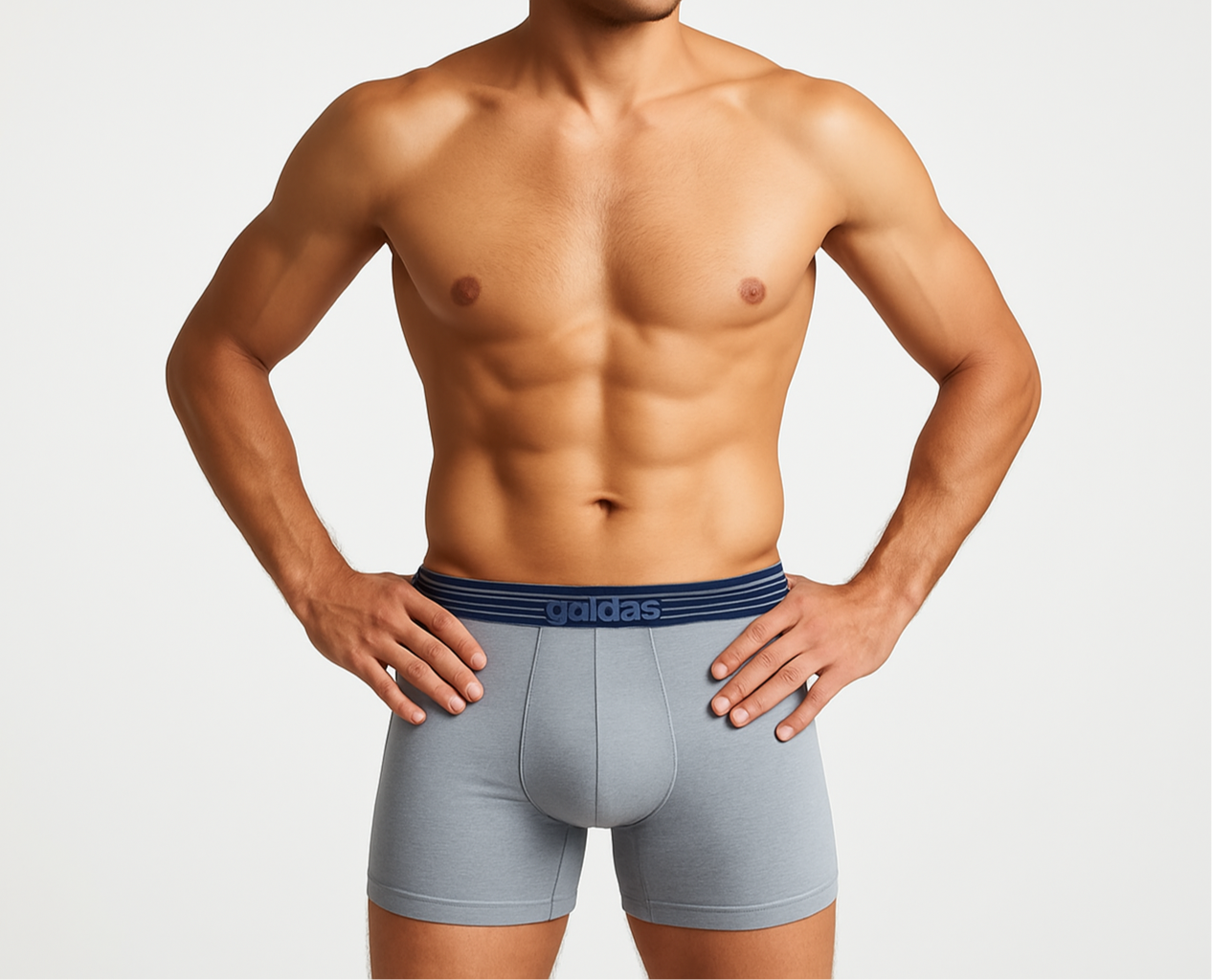 Boxers Briefs Adidas Tela Stretch Cotton color gris y rojo Talla L