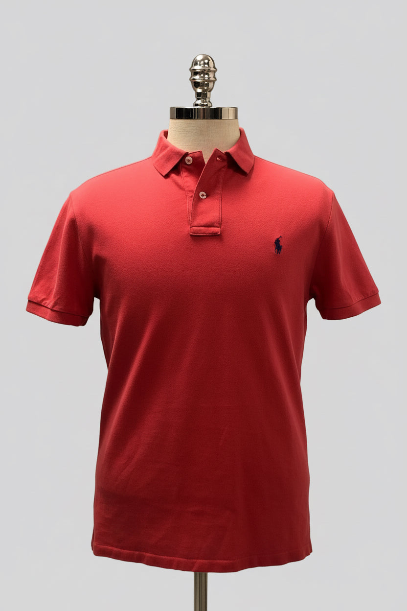 Camiseta Polo Ralph Lauren 🏇🏼 color rojo cobrizo Talla L Entalle Custom Slim Fit
