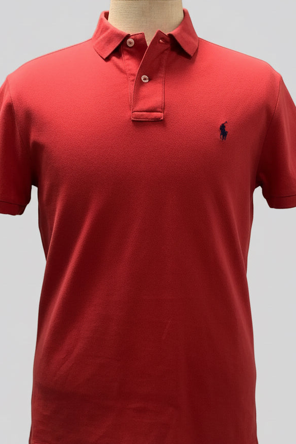 Camiseta Polo Ralph Lauren 🏇🏼 color rojo cobrizo Talla L Entalle Custom Slim Fit