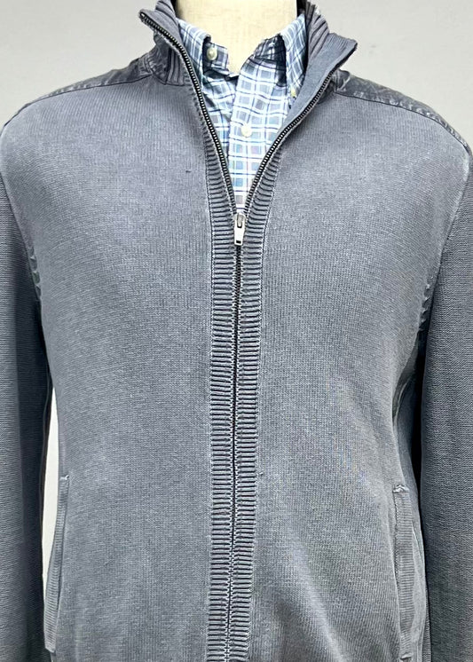 Sueter Jersey Calvin Klein 🇺🇸 color gris con zipper completo Talla L