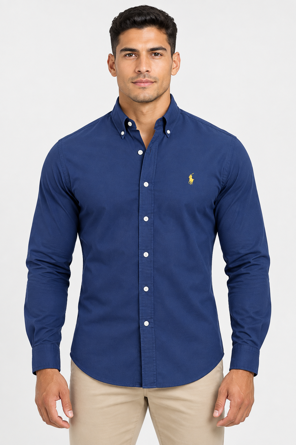 Camisa de botones Polo Ralph Lauren 🏇🏼 en color azul navy Talla L Entalle Regular