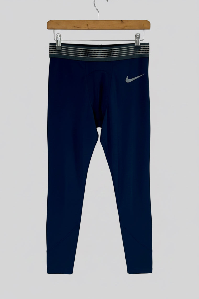 Malla de entrenamiento licra Nike ✔️ Pro Dri-FIT de hombre en Color azul navy cintura gris Talla XL y XXL