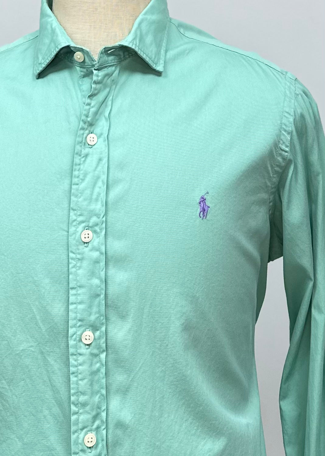 Camisa de botones Polo Ralph Lauren 🏇🏼 en color verde claro Talla S Entalle Regular