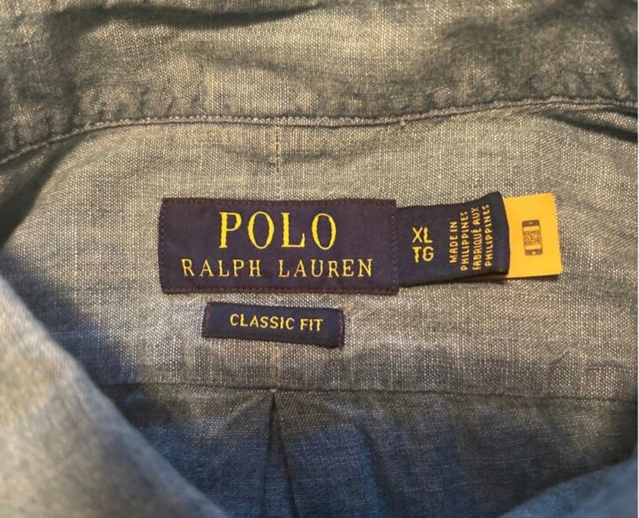 Camisa de botones Polo Ralph Lauren 🏇🏼 de jeans en color Celeste Talla XL Entalle Clásico