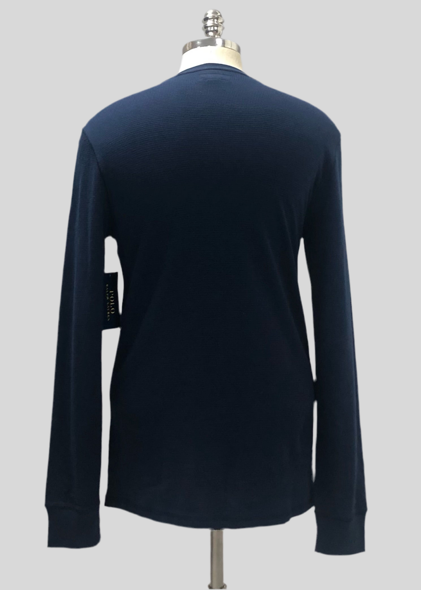 Camiseta cuello redondo Polo Ralph Lauren 🏇🏼 Waffle color azul navy manga larga Talla S