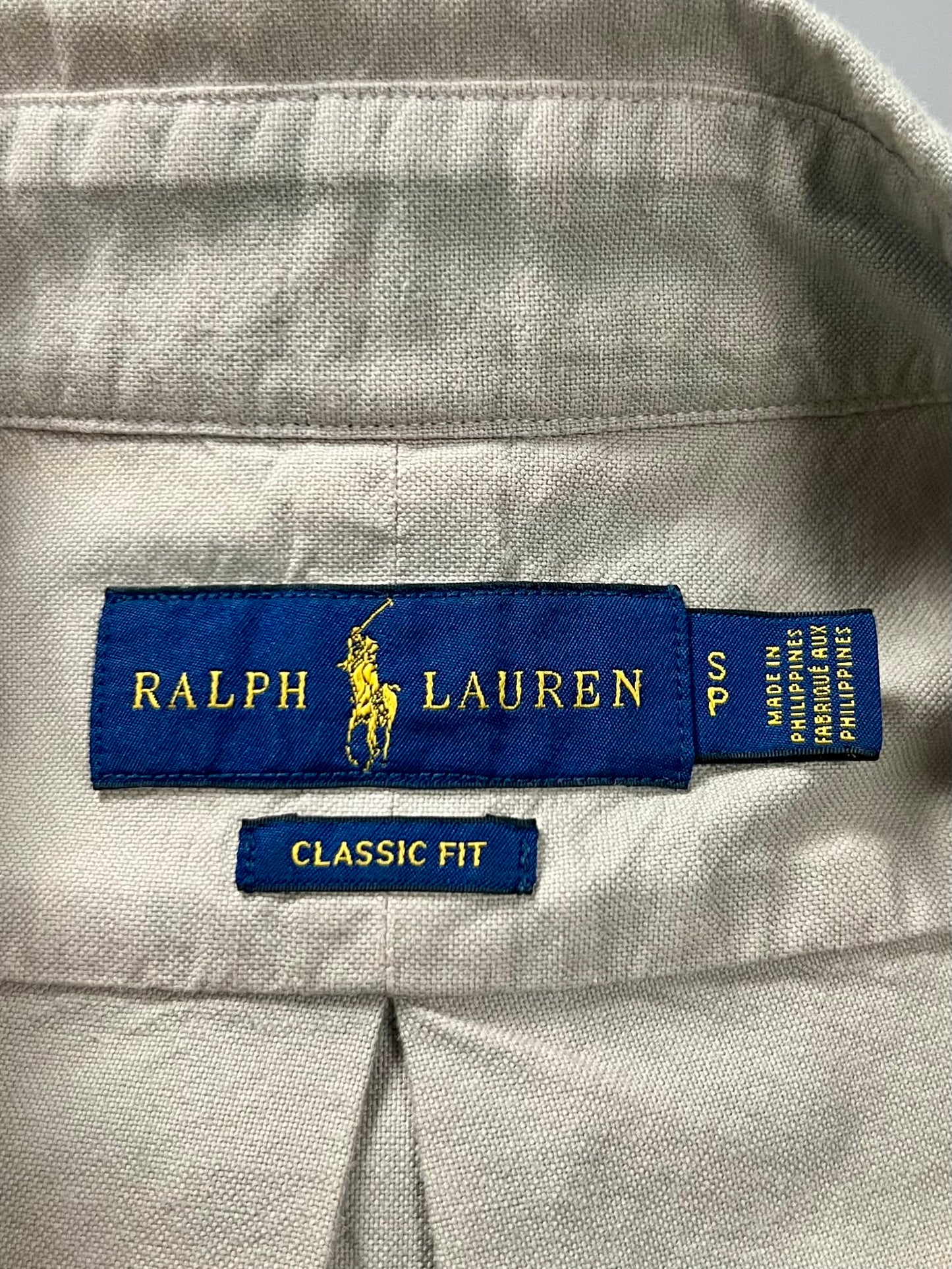 Camisa de botones Polo Ralph Lauren 🏇🏼 Oxford en color gris Talla S Entalle Regular (ver descripción)