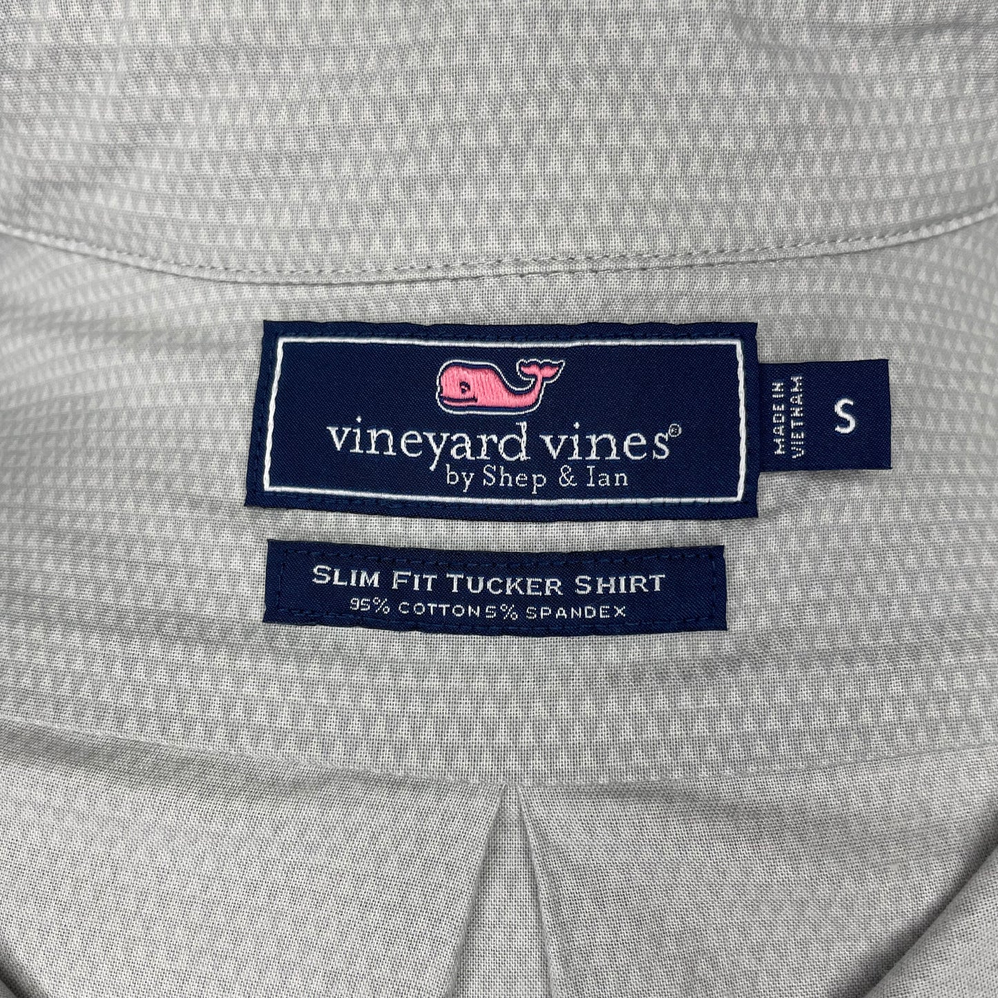 Camisa de cuadros Vineyard Vines 🐳 color gris claro Talla S Entalle Slim Fit