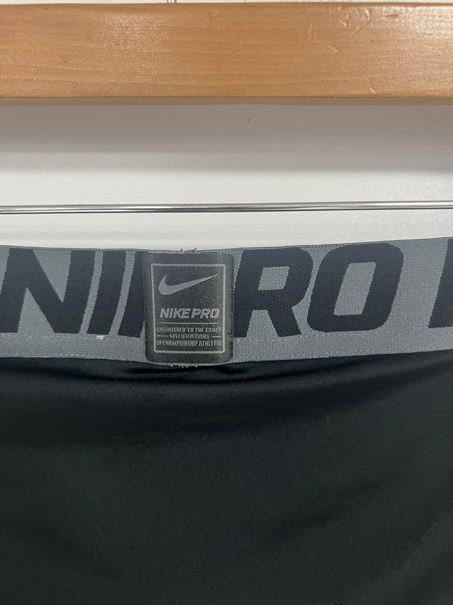 Malla de entrenamiento licra Nike ✔️ Pro Dri-FIT de 3/4 de largo para hombre en Color negro cintura gris Talla XXL