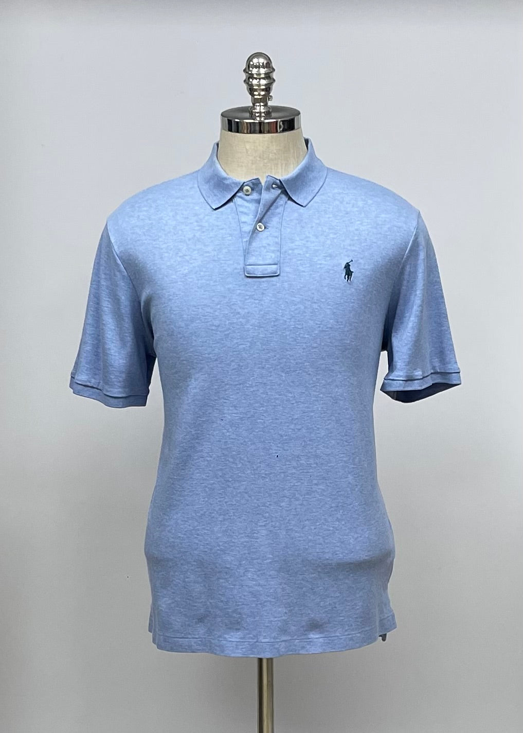 Camiseta Polo Ralph Lauren 🏇🏼 Pima color Celeste Talla L Entalle Clásico