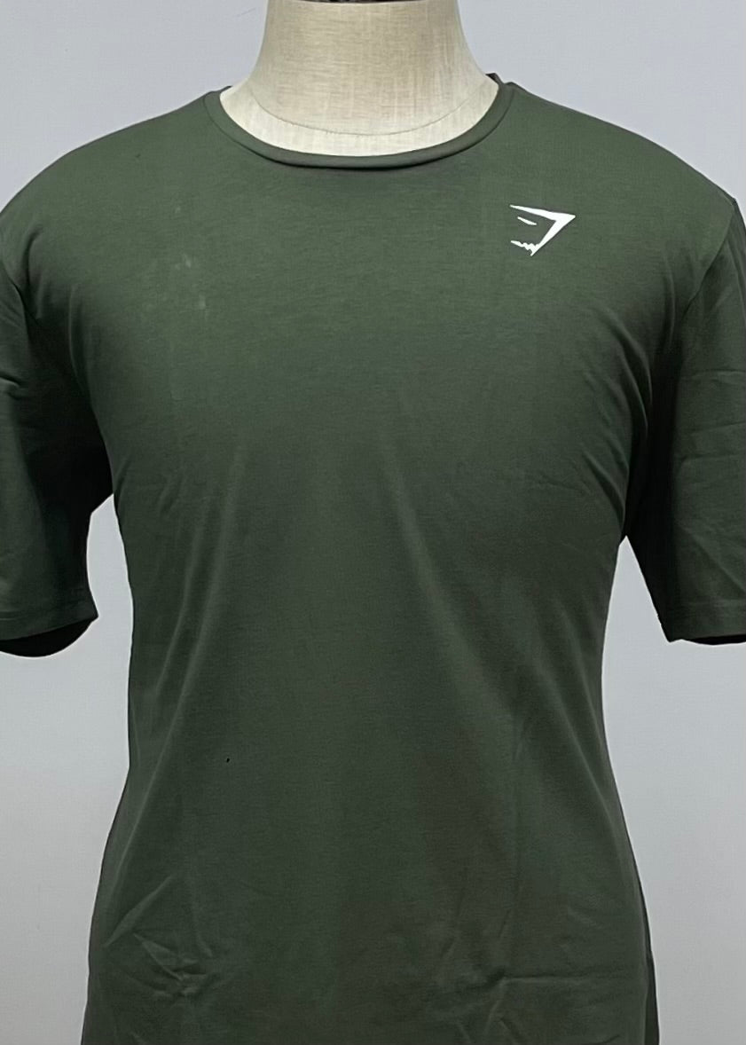 Camiseta cuello redondo Gymshark 🏋🏽 color verde oliva manga corta Talla XXL