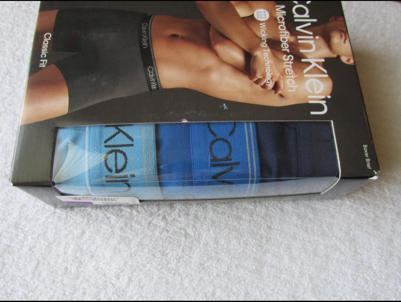 Paquete de 3 Calzoncillos tipo Boxer Calvin Klein de Microfibra Stretch - Tela ligera en Talla XXL