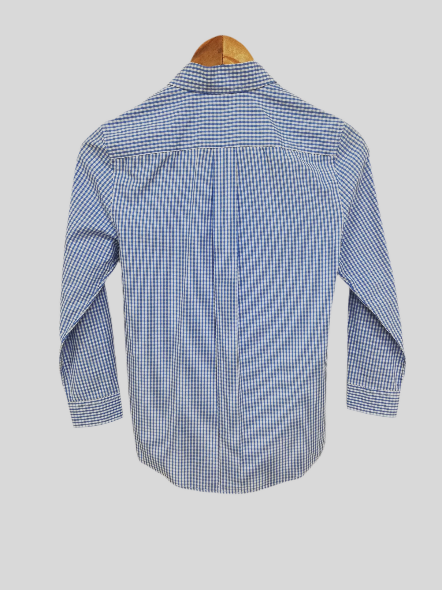 Camisa de niño Vineyard Vines 🐳 de cuadros gingham en color celeste y blanco Talla S de niño Entalle Regular