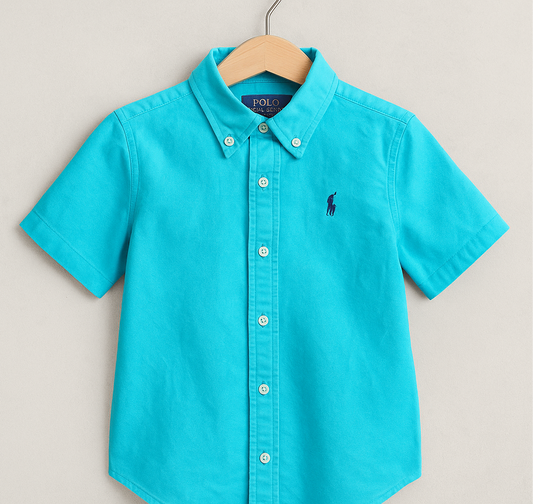 Camisa de niño Polo Ralph Lauren 🏇🏼 Color turquesa Talla M (10-12) Entalle Regular