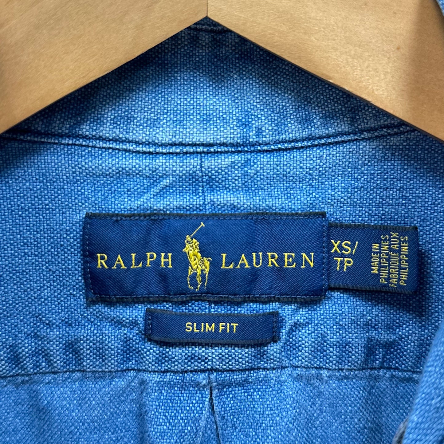 Camisa de botones Polo Ralph Lauren 🏇🏼 de jeans en color azul oscuro Talla XS Entalle Slim Fit