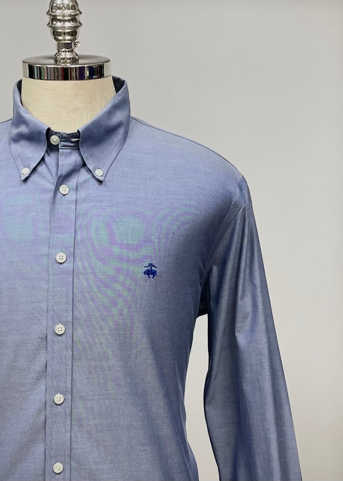 Camisa Brooks Brothers 🐑 color azul tornasol Talla L Entalle Regular