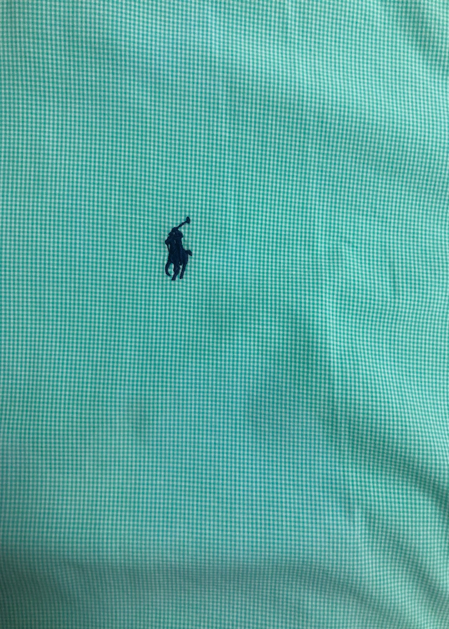Camisa Polo Ralph Lauren 🏇🏼 de cuadros finos en verde y blanco Talla XL Entalle Regular (ver descripción)
