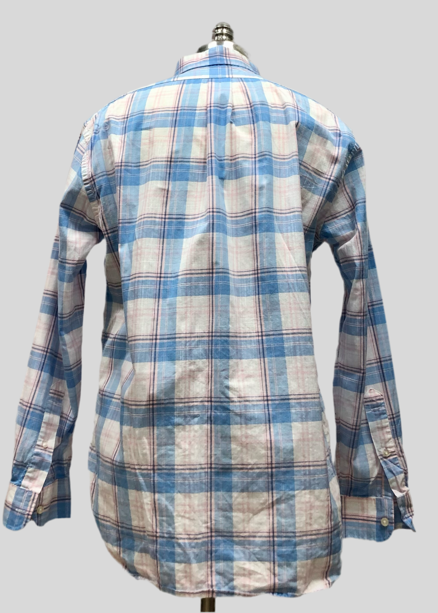 Camisa de botones Vineyard Vines 🐳 color blanco de cuadros en color celeste y rosado Talla L Entalle Slim Fit (ver descripción)