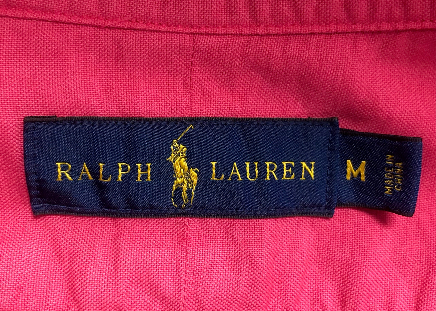 Camisa de botones Polo Ralph Lauren 🏇🏼 Oxford en color rosado intenso Talla M Entalle Regular