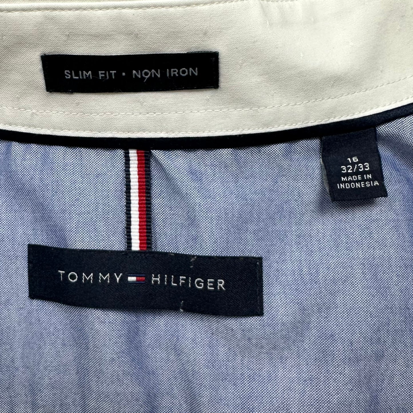 Camisa de botones Tommy Hilfiger 🇺🇸 color Blanco Talla L Entalle Slim Fit