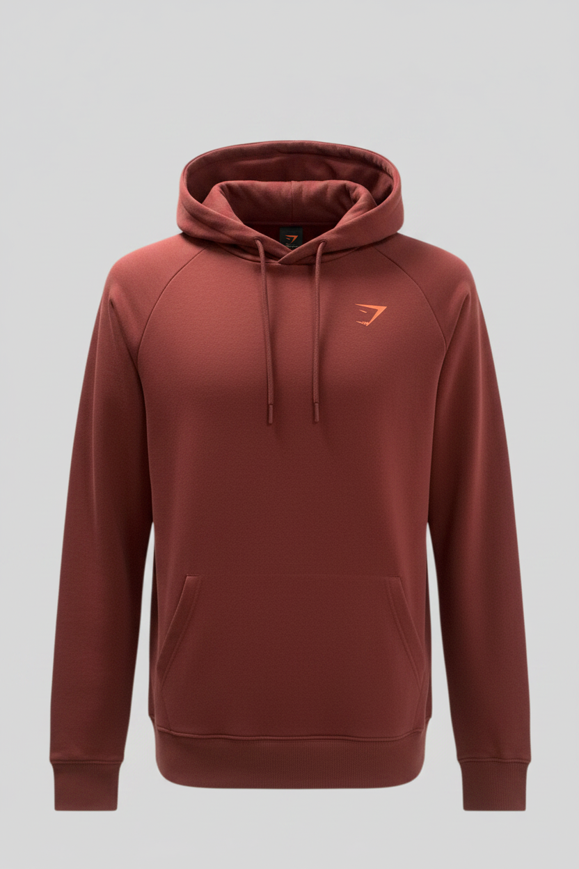 Sudadera Hoodie con capucha Gymshark 🏋🏽 color rojo oscuro Talla XS