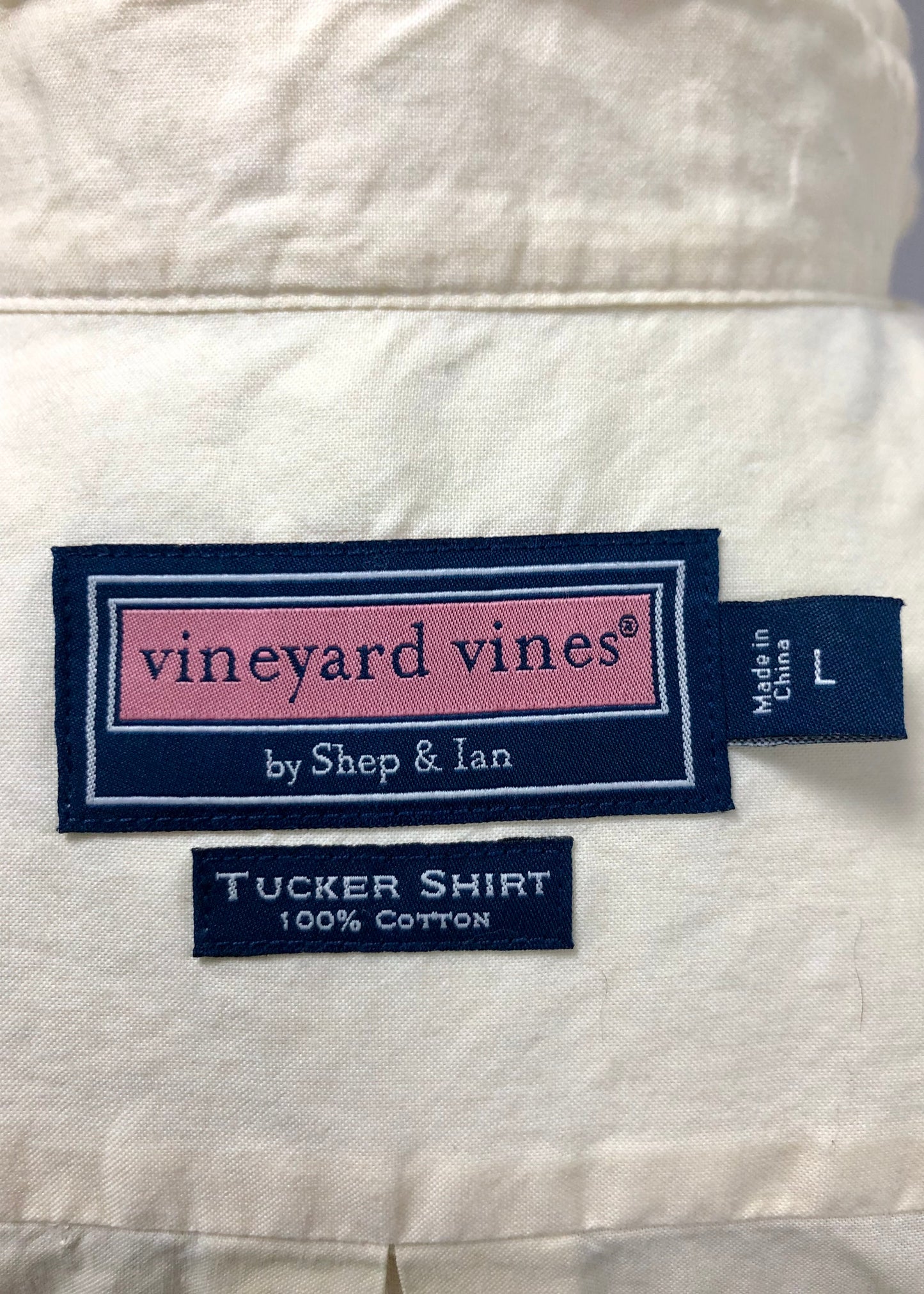 Camisa de botones Vineyard Vines 🐳 color amarillo claro Talla XL Entalle Regular