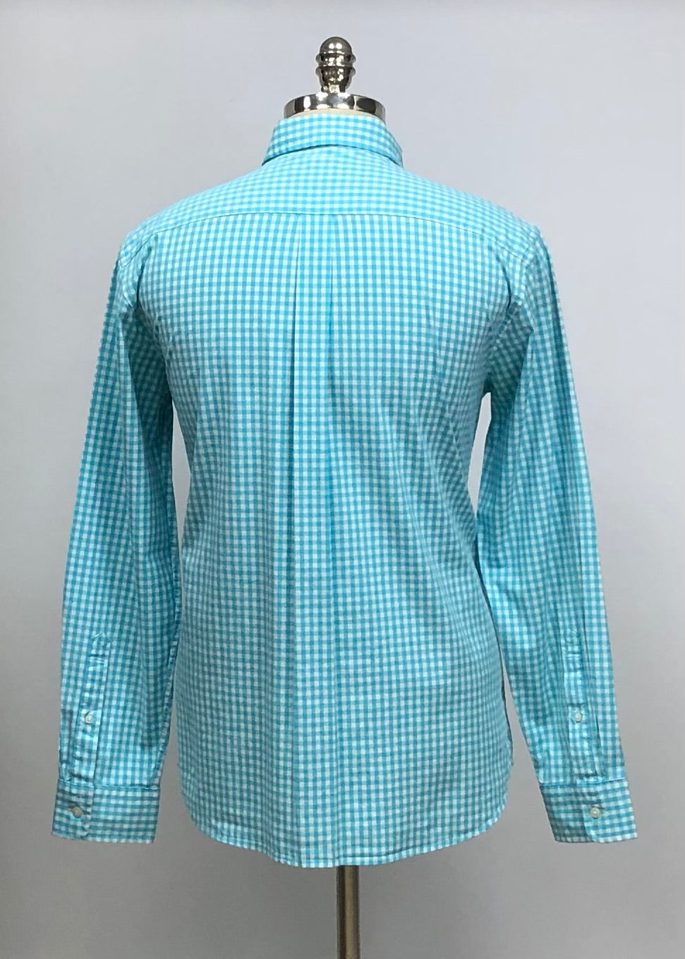 Camisa Vineyard Vines 🐳 con patron de cuadros gingham turquesa y blanco Talla M Entalle Clásico