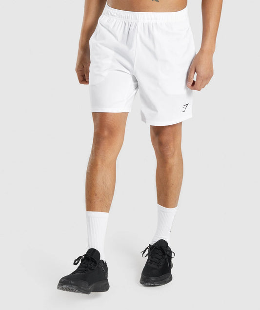 Short Deportivo Gymshark 🏋🏼‍♂️ Tela performance color blanco 7” talla XXL (copia)