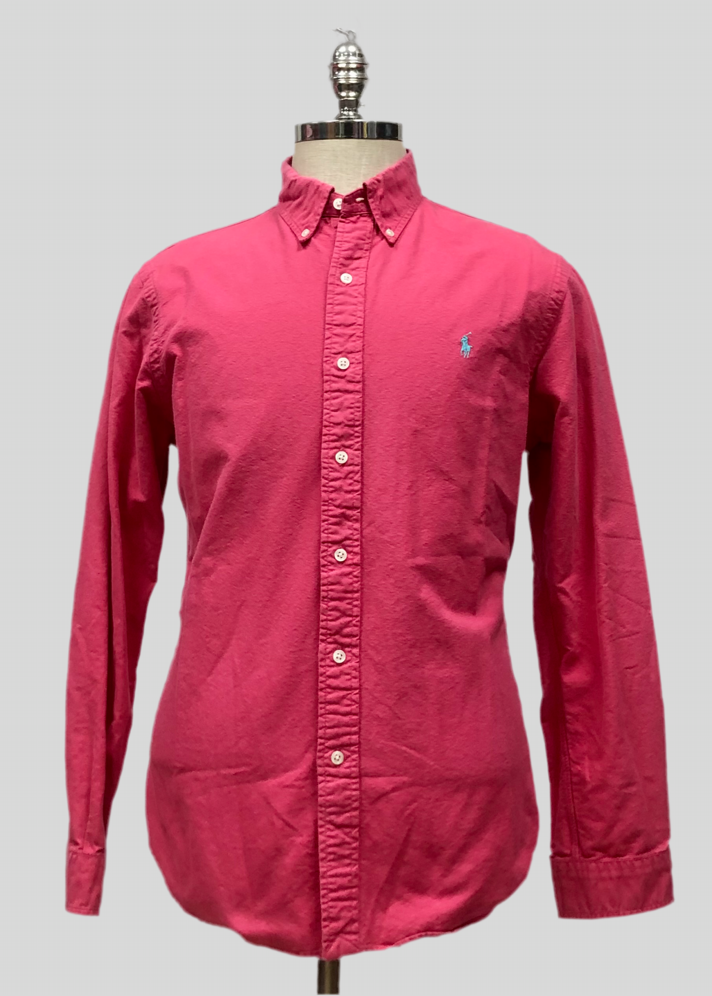 Camisa de botones Polo Ralph Lauren 🏇🏼 Oxford en color rosado magenta Talla L Entalle Slim Fit