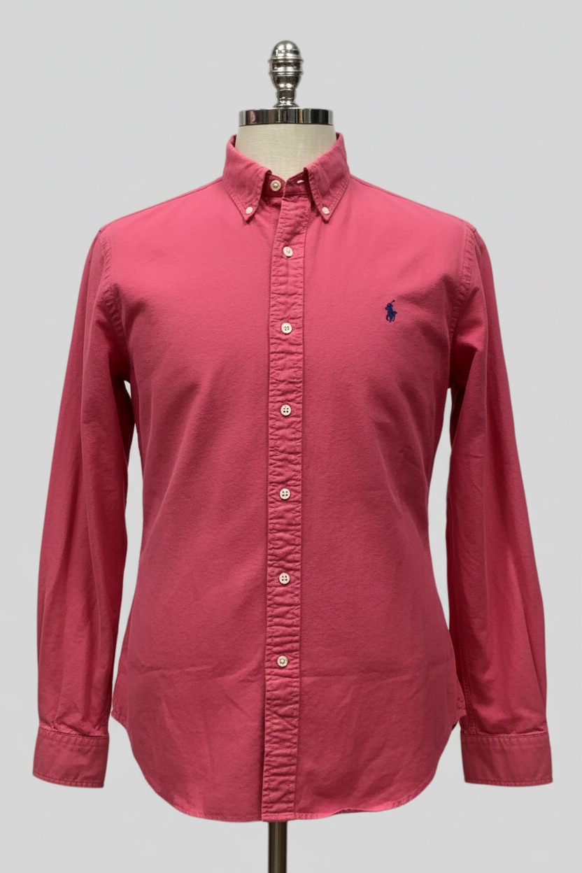 Camisa de botones Polo Ralph Lauren 🏇🏼 Oxford en color rosado magenta Talla XXL Entalle Clásico