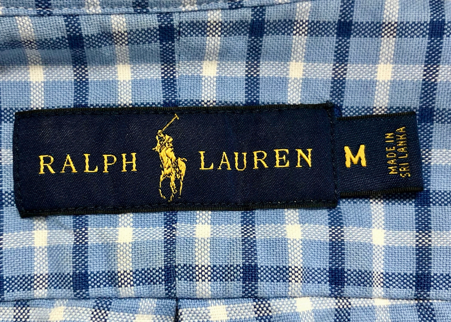 Camisa Polo Ralph Lauren 🏇🏼 De cuadros de color de azul, celeste y blanco Talla M Entalle Regular