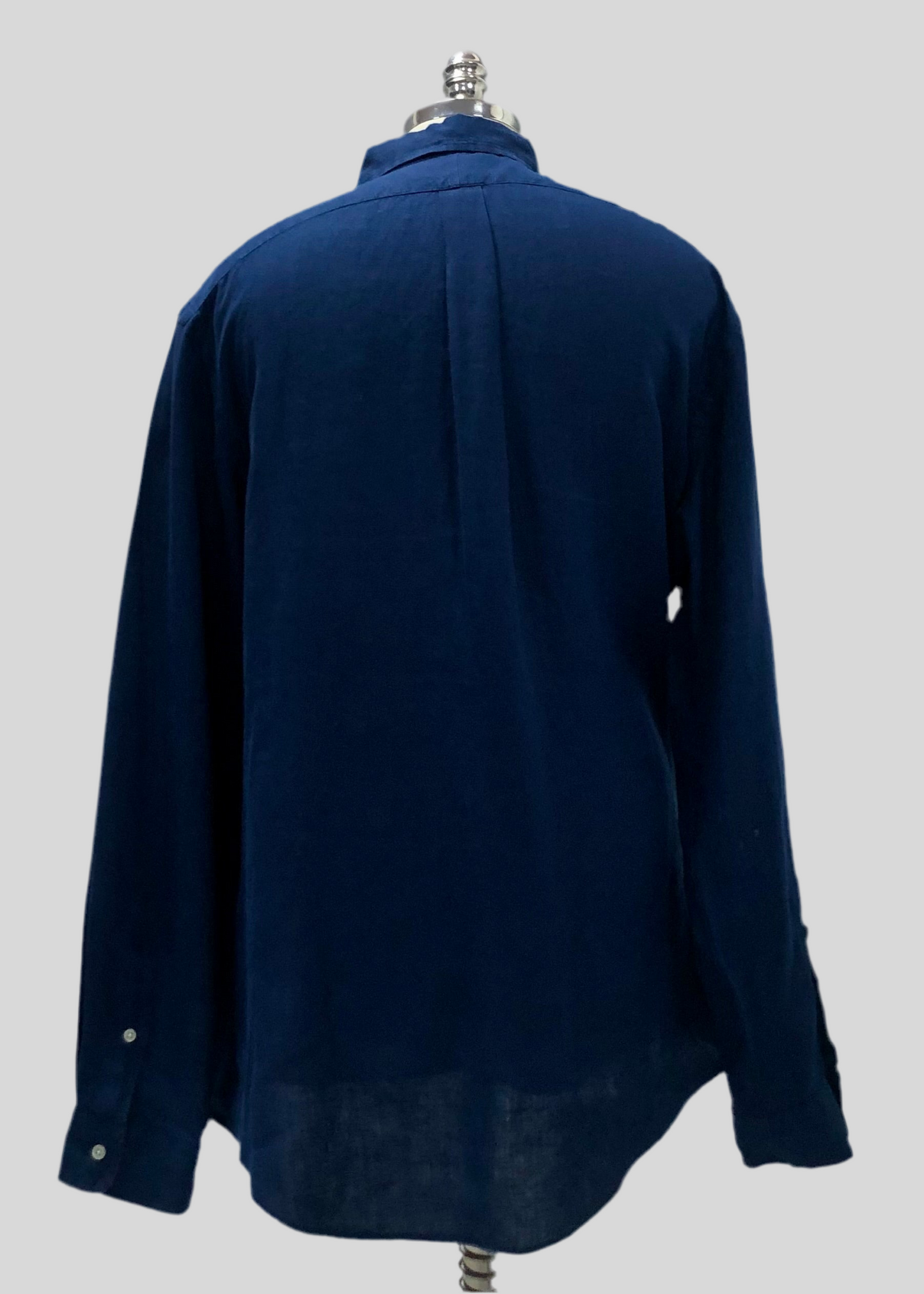 Camisa Polo Ralph Lauren 🏇🏼 de Lino en color azul navy Talla XXL Entalle Regular