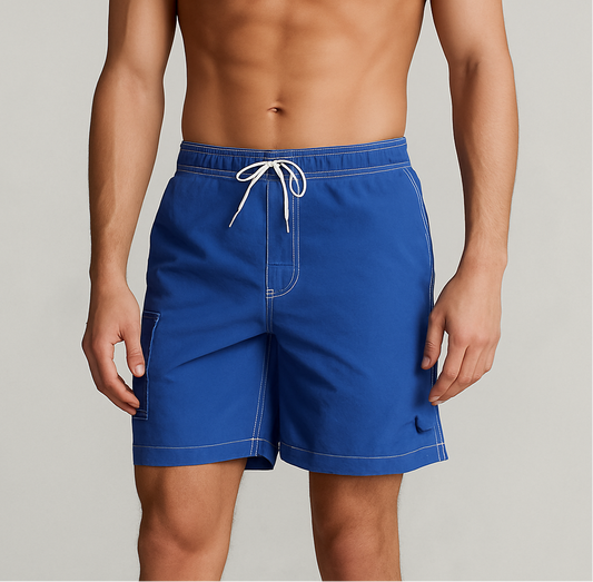 Short de baño Polo Ralph Lauren 🏇🏼color azul y logo bordado en color azul navy talla L