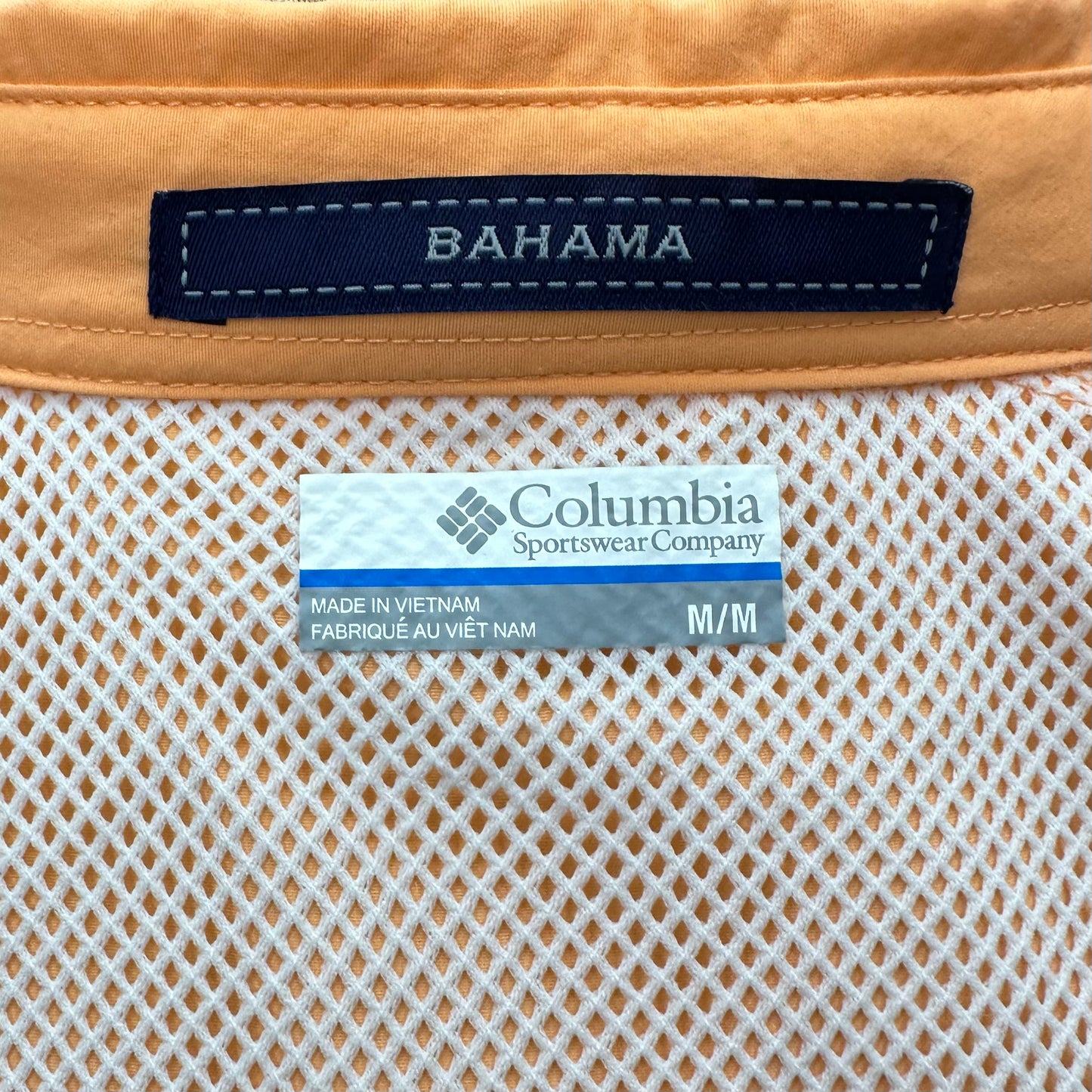 Camisa Columbia 🔹color naranja claro con Omni Shade Manga corta Talla M