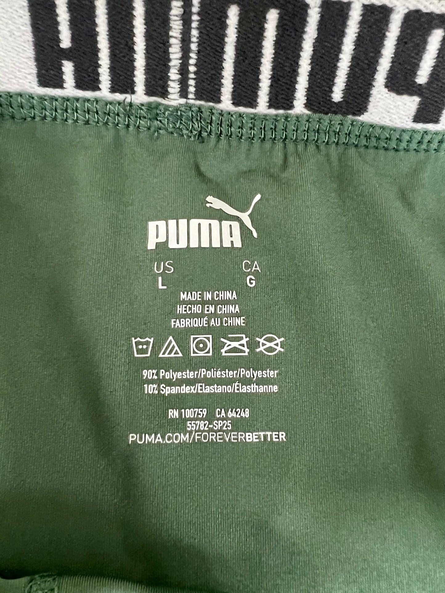 Boxers Briefs Puma 🐆 Tela Performance color verde claro Talla L