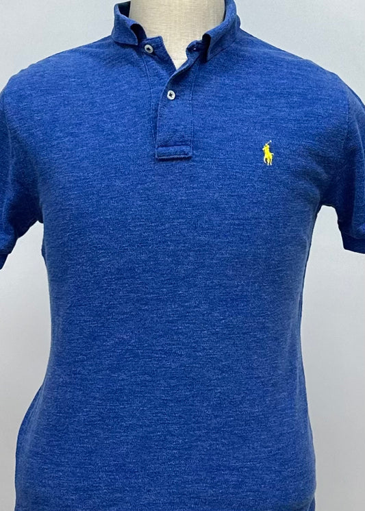 Camiseta Polo Ralph Lauren 🏇🏼 color azul y logo amarillo Talla S Entalle Clásico