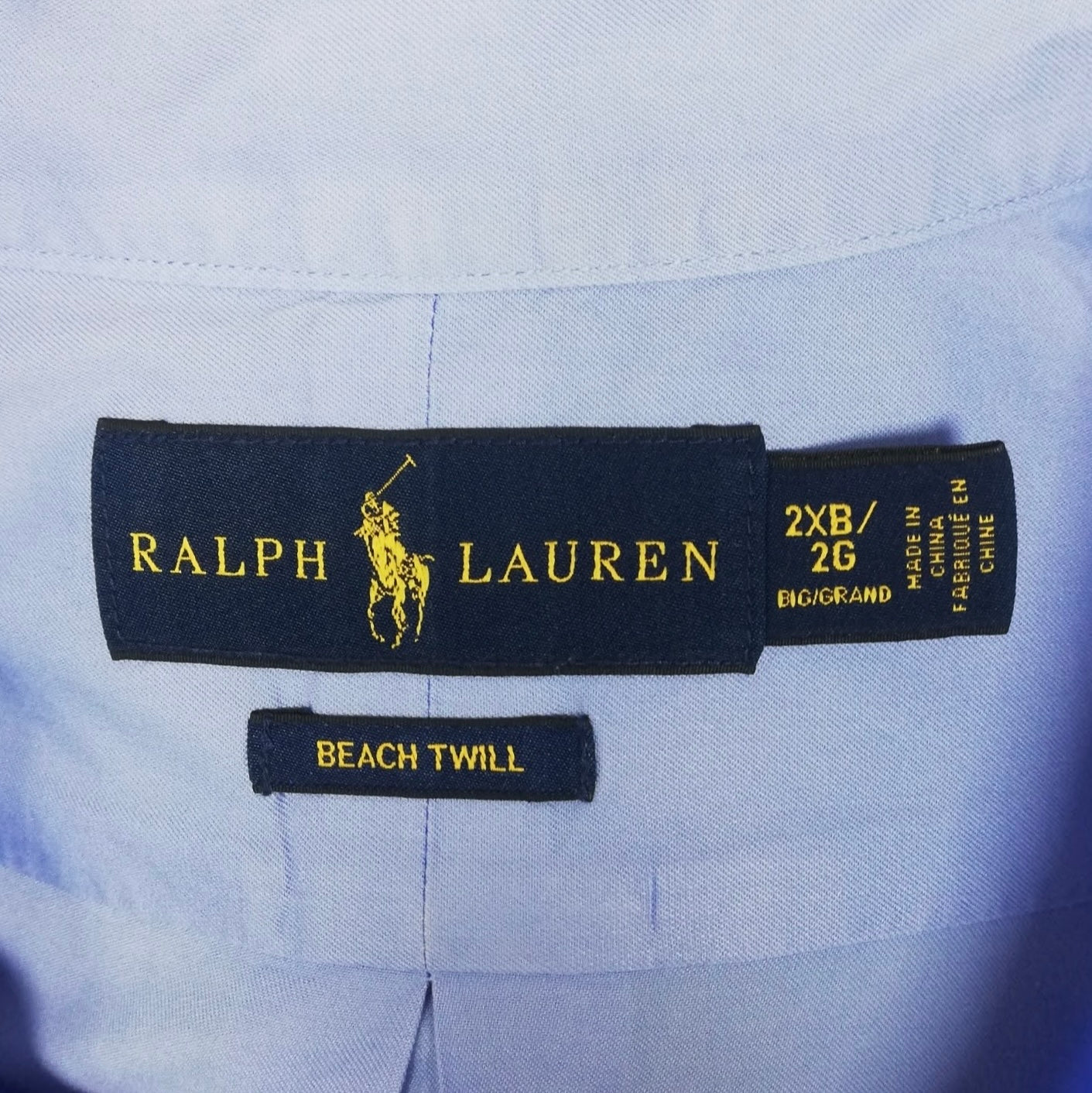 Camisa de botones Polo Ralph Lauren 🏇🏼 en color celeste Talla XXL Entalle Regular