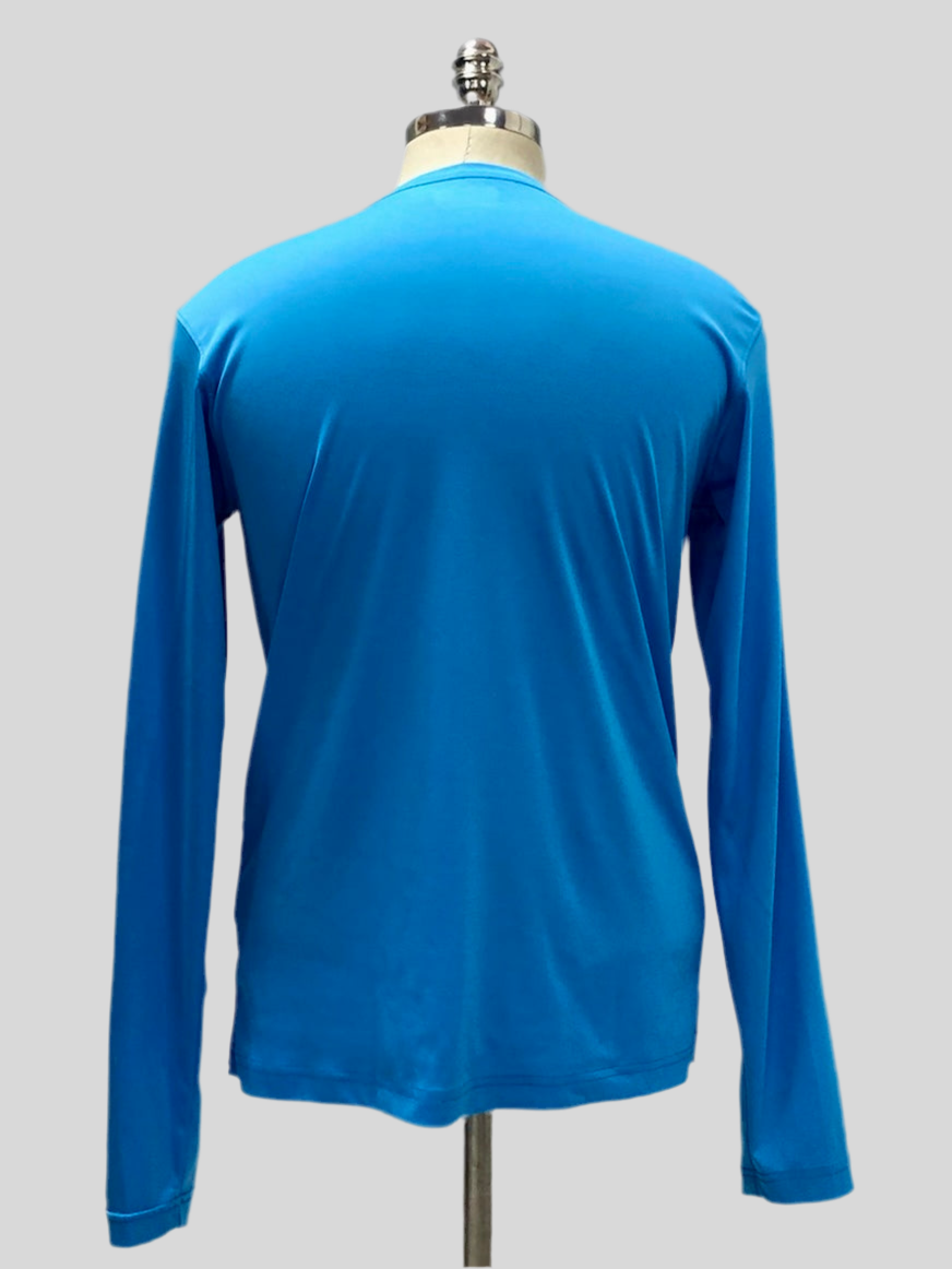 Camiseta cuello redondo Columbia 🔷 color azul manga larga Talla S