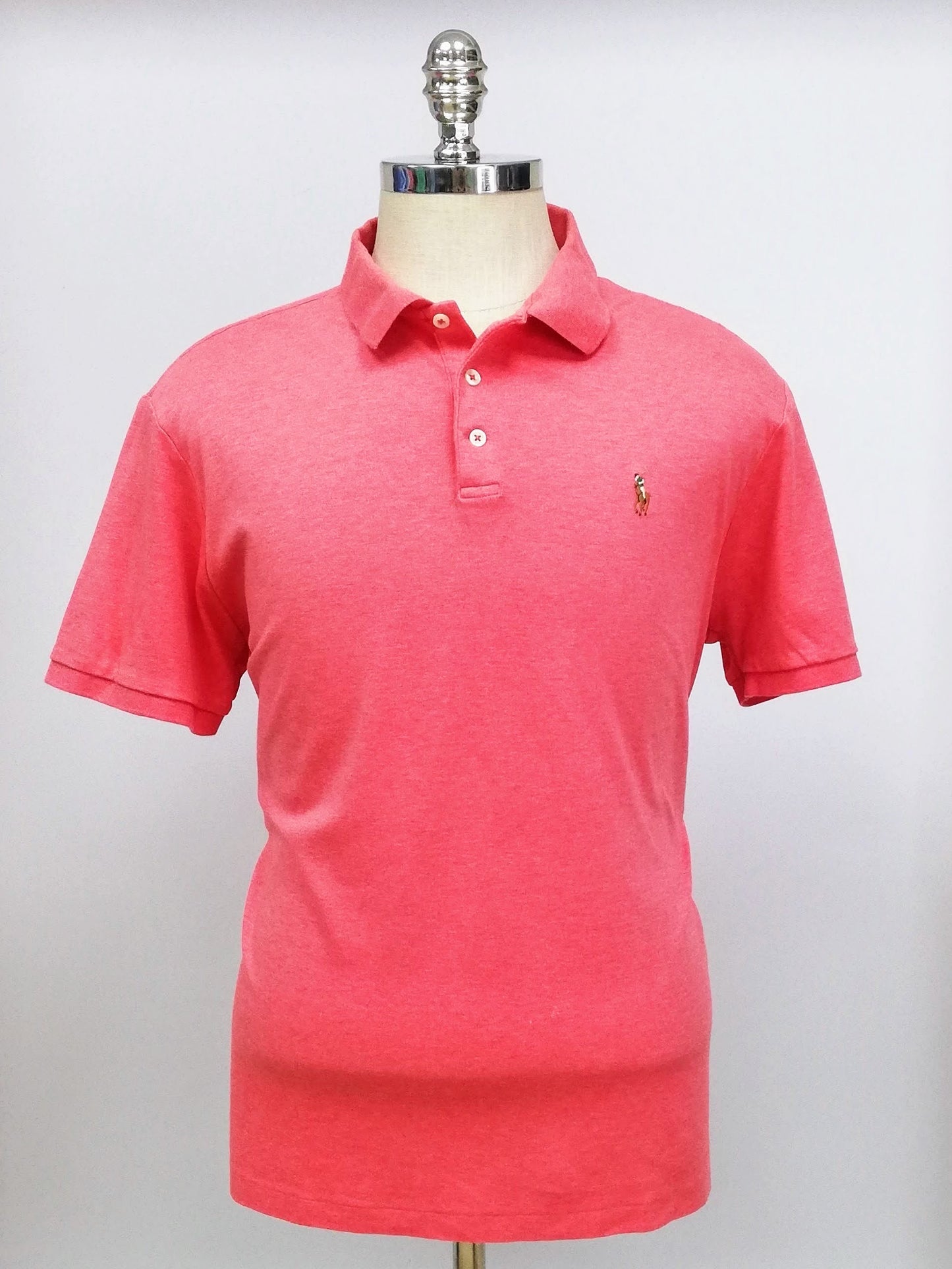 Camiseta Polo Ralph Lauren 🏇🏼 color rosado magenta Talla XL Entalle Custom Slim Fit