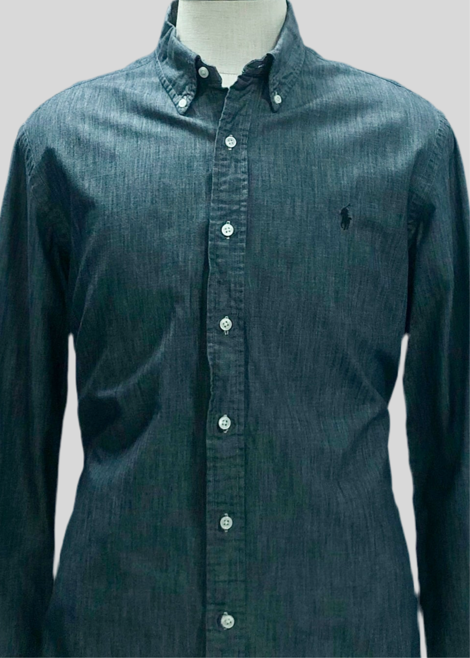 Camisa de botones Polo Ralph Lauren 🏇🏼  en color gris oscuro degradado Talla XL Entalle Slim Fit