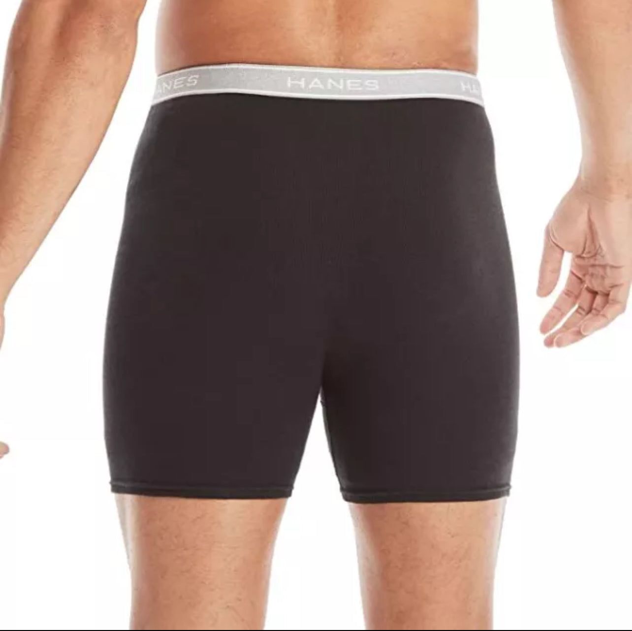 Paquete de 5 Calzoncillos tipo Boxer Hanes Comfortsoft en color negro - Tela ligera en Talla S