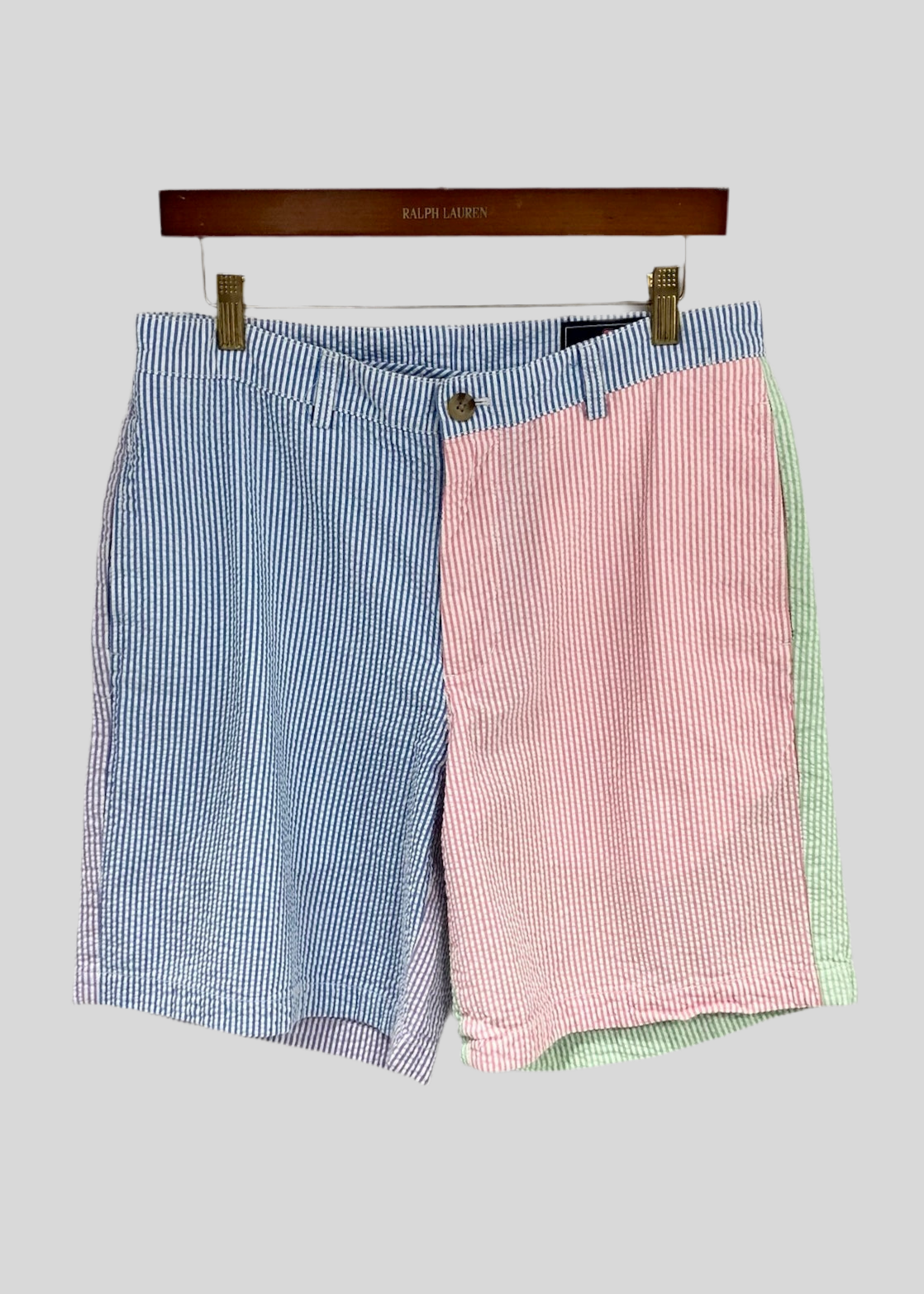 Short Casual Vineyard Vines 🐳 Seersucker con patron de rayas multicolor talla 32