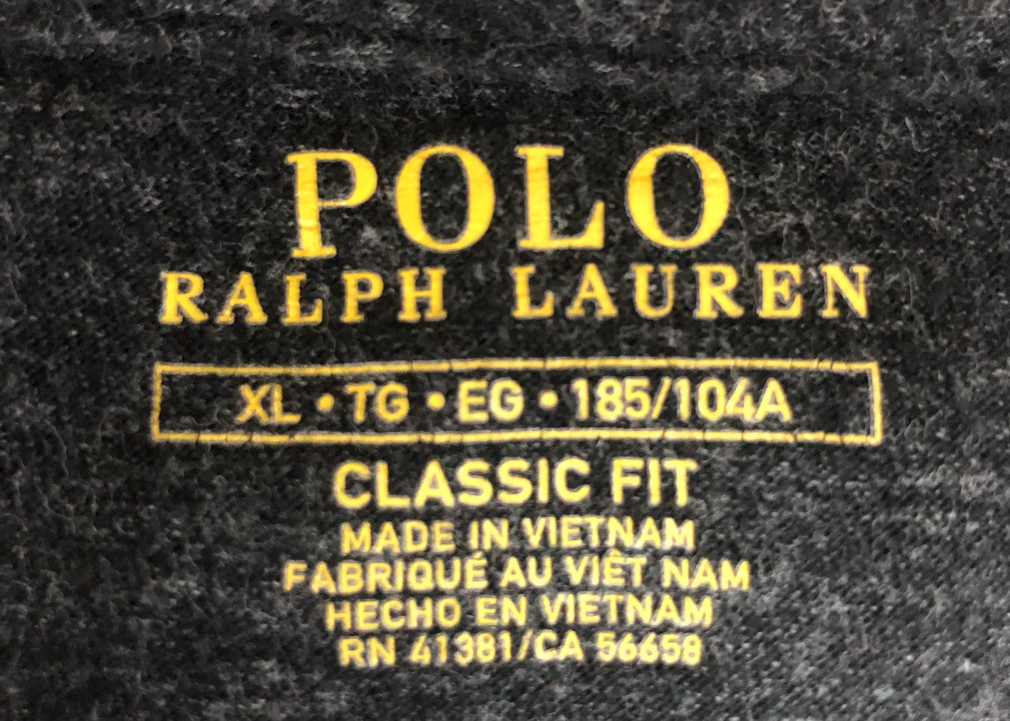 Camiseta cuello V Polo Ralph Lauren 🏇🏼 color gris oscuro Talla XL Entalle Clásico (ver descripción)