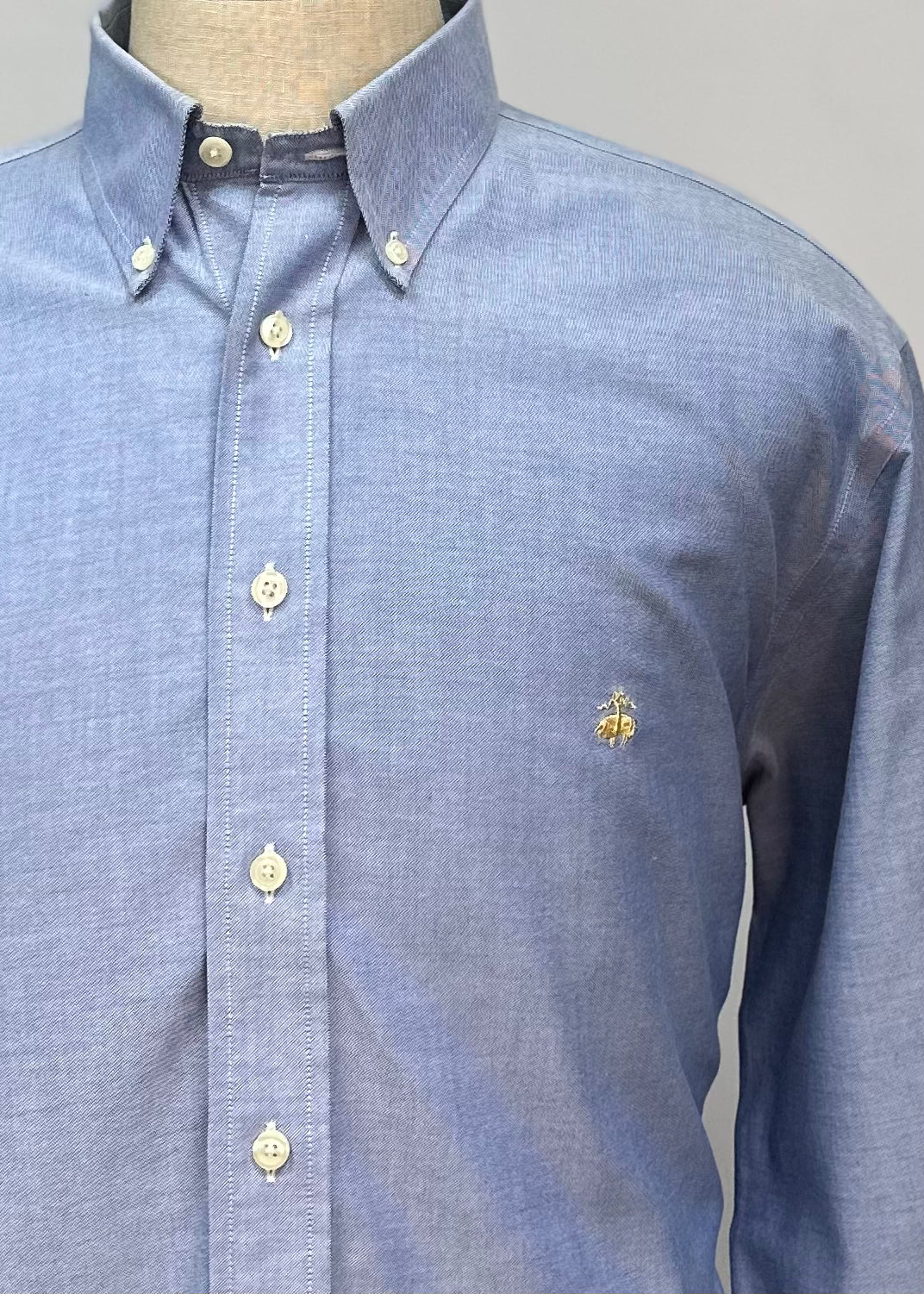 Camisa Brooks Brothers 🐑 color celeste claro tornasol Talla XL Entalle Regular