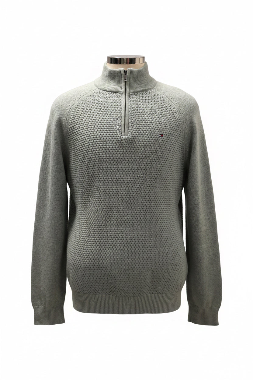 Sueter Jersey Tommy Hilfiger 🇺🇸 Color gris claro Tela algodón Talla L