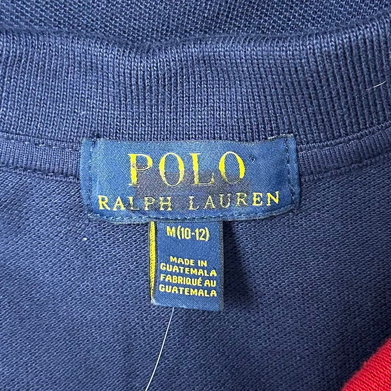 Camiseta Polo Ralph Lauren 🏇🏼 de niño con franjas en color blanfo, rojo y azul Talla M (10-12) Entalle Regular