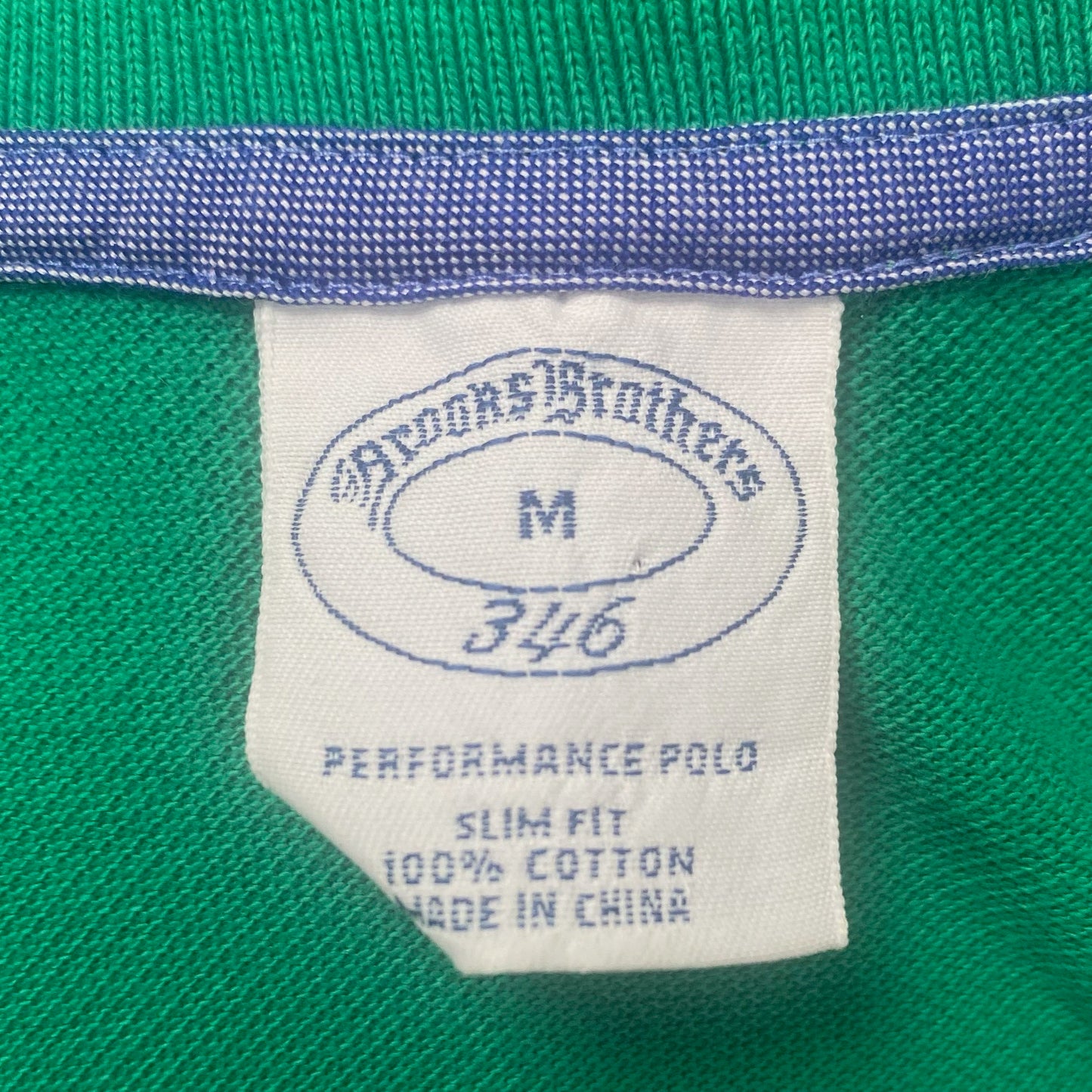 Camiseta Polo Brooks Brothers 🐑 color verde intenso Talla M Entalle Slim Fit