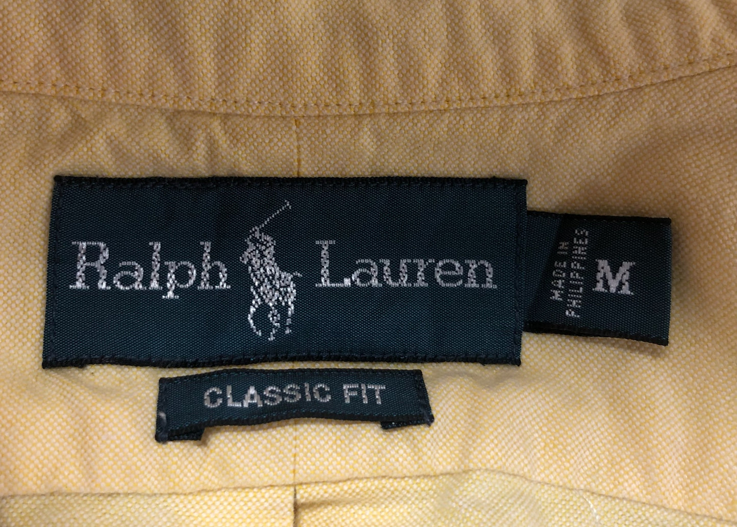 Camisa de botones Polo Ralph Lauren 🏇🏼 Oxford en color amarillo claro Talla M Entalle Clásico (ver descripción)