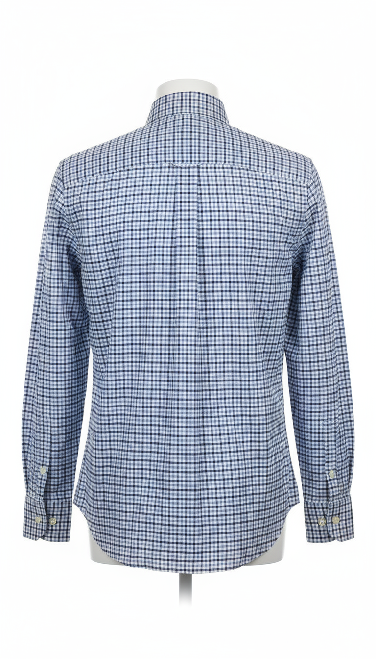 Camisa Polo Ralph Lauren 🏇🏼 Performance color blanco de cuadros azul y celeste Talla M Entalle Clásico